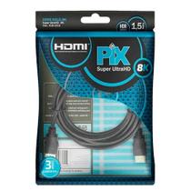 Cabo HDMI 2.1 Gold 8K UltraHD 1,50 Metros - PIX