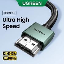 Cabo HDMI 2.1 UGREEN (3M,) 8K 60Hz 4K 120Hz 1080P 240Hz. 48Gbps alumínio DTS:X HDR eARC, Dolby/Atmos
