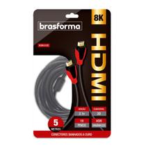 Cabo HDMI 2.1V 8K de 5 metros HDMI-8105 Brasforma