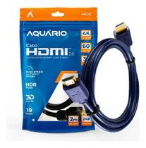Cabo Hdmi 2 Metros 2.0 4k Blindado Ponta Ouro Alta Performace Tvs Games Som Original Aquário 3 Anos de Garantia Cabo Hdmi 2 Metros 2.0 4k Blindado Ponta Ouro Alta Performace Tvs Games Som Original Aquário 3 Anos de Garantia