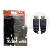 Cabo HDMI 2 Metros Para TV Ultra Hd HDTV 4k 2.0 Alta Velocidade Forte Reforçado LEY-08 - LEHMOX