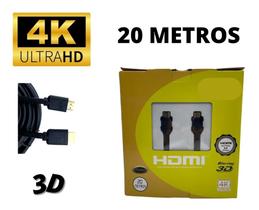Cabo Hdmi 20 Metros 2.0 19 Pinos Ethernet 3d 4k Ultra Hd