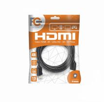 Cabo Hdmi 2mts Tripla Blindagem 4k 3d Conec. Banhado A Ouro