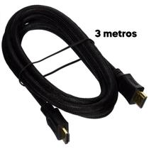 Cabo Hdmi 3 Metros 4k Hd 3d Blindado Full Hd Tv Pc