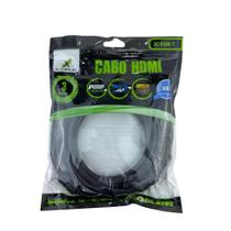 Cabo hdmi 3 metros fullhd 19 pinos x-cell xc-hdmi-3 Cabo hdmi 3 metros fullhd 19 pinos x-cell xc-hdmi-3