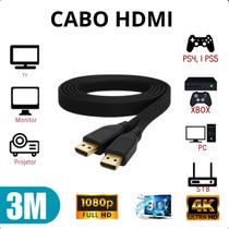Cabo HDMI 3 Metros Ultra HD 4K Alta Qualidade Computador TV Alta Velocidade