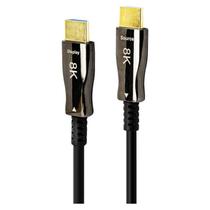 CABO HDMI 30 metros FIBRA ÓPTICA 2.1V 8K, 4K 120HZ , GOLD, OD 5.2MM