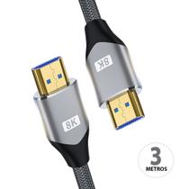 Cabo Hdmi 3m 8K 60hz Ultra HD 2.1 e 4K 120hz - 3 Metros
