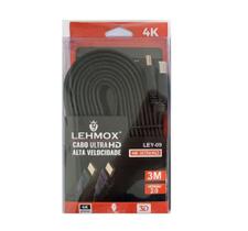 Cabo Hdmi 3m - Ley-09 versão 2.0 / 19 Pinos / 4k Ultra HDTV 3d 1080p - LEHMOX