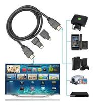 Cabo HDMI 3x1 Mini HDMI Micro 1.5 M Full 1080P