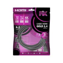 Cabo HDMI 4K 1.4 UltraHd 15P com 3 Metros - Pix