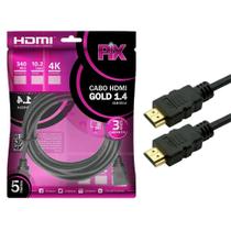 Cabo HDMI 4K 340Mhz 10.2Gbps Versão Gold 1.4 5 Metros PIX