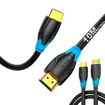 Cabo Hdmi 4k Dez 10 Metros Pontas Gold Ultra Hd-r Dinamico