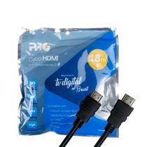 Cabo HDMI 4K UltraHD 3D Versão 2.0 1.8m Pro Eletronic - CAHD-2018 Cabo HDMI 4K UltraHD 3D Versão 2.0 1.8m Pro Eletronic - CAHD-2018