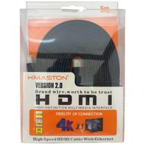 Cabo HDMI 5 metros 4K Fullhd Emborrado Para TV DVD Player Laptop e Monitor - HMASTON