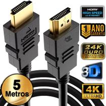 Cabo Hdmi 5 Metros Ultra 4K 3d Full Hd Blindado 19 Pinos - OPEN ZEE