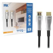 Cabo HDMI 50MT 2.1 8K HDR 32AWG Fibra Otica Ativa PIX 018-7650 Cabo HDMI 50MT 2.1 8K HDR 32AWG Fibra Otica Ativa PIX 018-7650