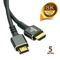 Cabo Hdmi 5m 8K 60hz Ultra HD 2.1 e 4K 120hz - 5 Metros