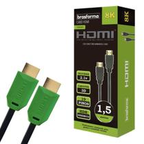 Cabo HDMI 8K 1,5 metros - Brasforma HDMI-8001