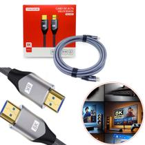Cabo HDMI 8K 3 Metros Ultra High Speed 48Gbps HDMI 2.1 com Conectores Folheados a Ouro