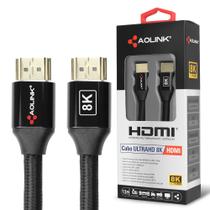 Cabo Hdmi 8k Ultra Hd Slim Hdr Dinamico Audio 7.1 48 Gbps Aolink