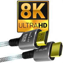 Cabo Hdmi 8K2.1 Ethernet Conector Banhados a ouro 3M Velocidade de Até 48GBPS