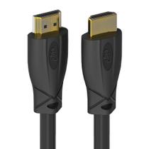 Cabo HDMI Alta Performance v2.0, 4K Ultra HD, ARC e Ethernet, Conectores com Banho de Ouro 24k, com 10 metros, Preto, HS20100, ELG