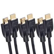 Cabo HDMI Amazon Basics 4K Ultra HD - Pacote com 3 Unidades de 1m