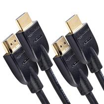 Cabo HDMI Amazon Basics de alta velocidade 4K Ultra HD, 3 pés, pacote com 2