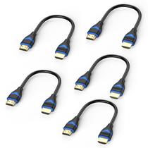 Cabo HDMI ApoJodly 4K 0,5 pés/15 cm, pacote com 5 unidades HDMI 2.0 de alta velocidade Cabo HDMI ApoJodly 4K 0,5 pés/15 cm, pacote com 5 unidades HDMI 2.0 de alta velocidade