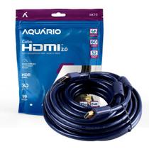 Cabo HDMI Aquario 2.0 4K 3D 19 Pinos 10 Metros - 4K10