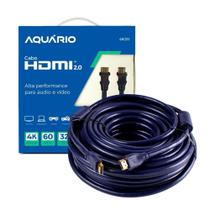 Cabo hdmi aquario 2.0 4k 3d 19 pinos 4k20 20 metros