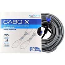 Cabo Hdmi Blindado Malha e Filtro para Tv Led Ps3 Xbox 20 Mt