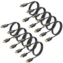 Cabo HDMI, cabo UV de 2 m, pacote com 10, 4K HDMI 2.0 trançado - alta velocidade