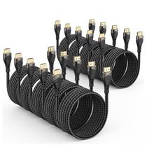 Cabo HDMI DIOOEER 10K 8K HDMI 2,1 3m, pacote com 10 unidades, ultra-alta velocidade Cabo HDMI DIOOEER 10K 8K HDMI 2,1 3m, pacote com 10 unidades, ultra-alta velocidade