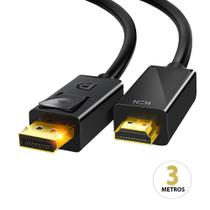Cabo HDMI Displayport 3 Metros 4K Video Full HD 3M