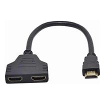 Cabo HDMI Divisor Splitter 1 Macho para 2 Fêmea - Adaptador de Conexão