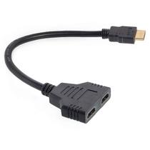 Cabo HDMI Divisor Splitter 1 Macho para 2 Fêmea