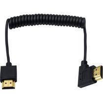 Cabo HDMI Duttek 4K enrolado curto 30cm-120cm Ângulo esquerdo 90