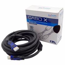 CABO HDMI EXBOM 5 Metros V. 1.4 com Malha e Filtro OD7.3 CBX-H50CM