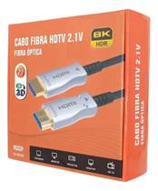 Cabo HDMI Fibra Óptica 2.1 8K 20 Metros Emborrachado