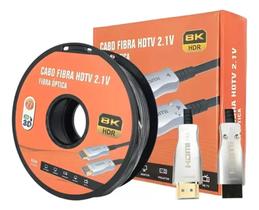 Cabo Hdmi Fibra Ótica 2.1 8k UltraHD 10 Metros Fibra
