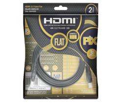 Cabo hdmi flat 2.0 - hdr 19 pinos 4k - pix