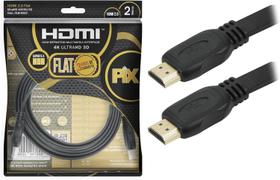 Cabo HDMI Flat 2.0 HDR 19 Pinos 4K - Polybag, 2 Metros