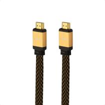 Cabo Hdmi Flat 3D 1.4 Banhado Ouro Newlink Cb103 1.8 Metros