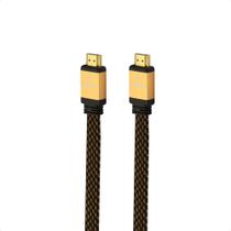 Cabo Hdmi Flat 3D 1.4 Banhado Ouro Newlink Cb104 3 Metros