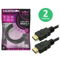 Cabo HDMI Gold 1.4 4K Ultra HP 15P Blu-Ray e HD DVD com resolução máxima 2 Metros - 0180214