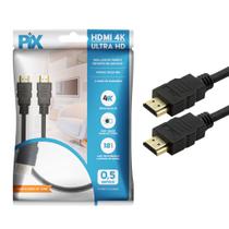 Cabo hdmi gold 2.0 - 4k hdr 19p 0,5m pix 018-2220