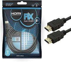 Cabo HDMI Gold 2.1 8K HDR 19P 3mt PIX (018-1030)