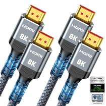 Cabo HDMI Highwings 10K 8K HDMI 2.1 48 Gbps, pacote com 2 m